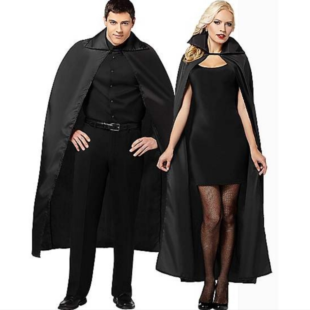 Halloween Black Collared Cape costume Unisex Adult
